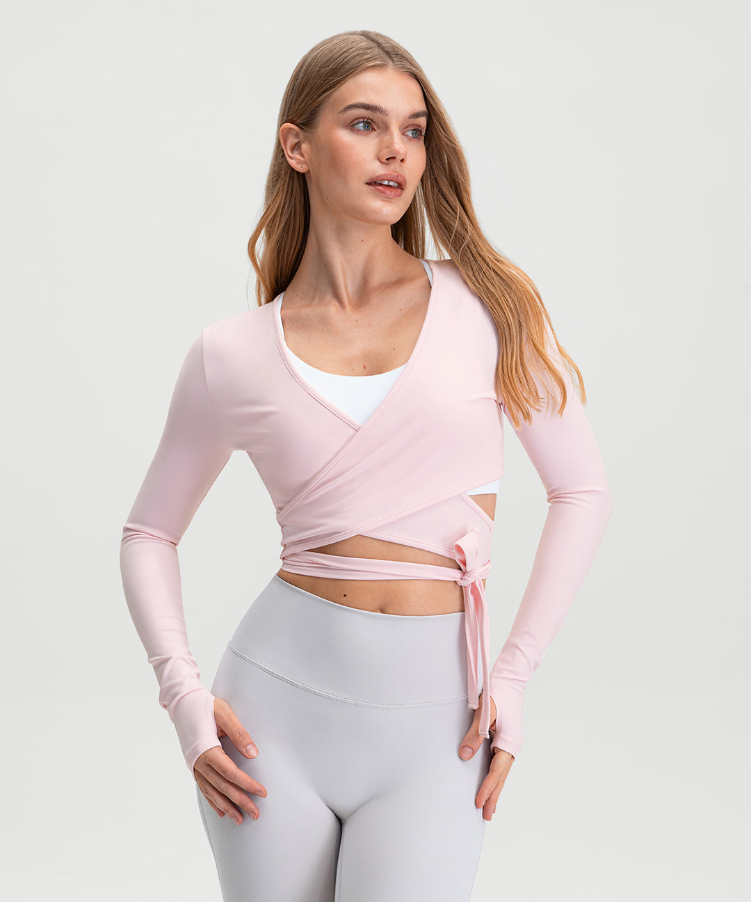 Cross-Tie Long Sleeve Top
